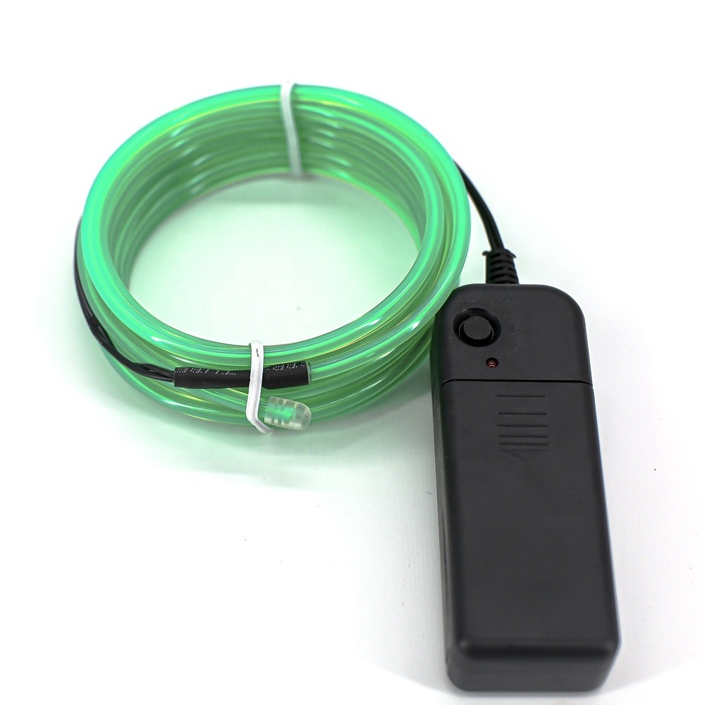 Hot sale 2.8mm bendable el wire with iron wire,drive by DC3V battery pack