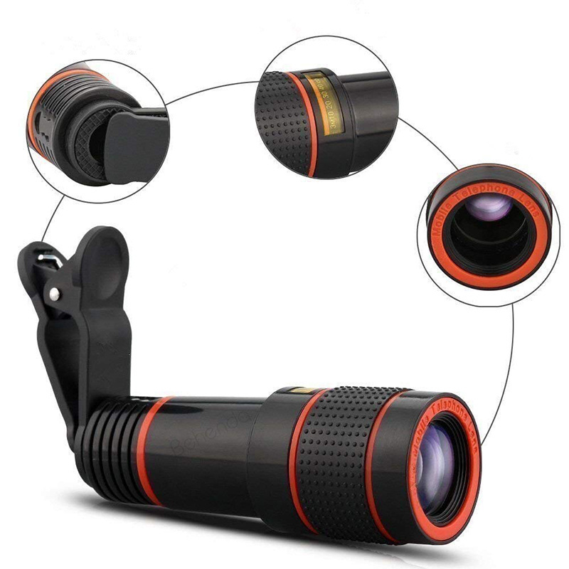 Mobile Phone Camera Lens 12X Zoom Telephoto Lens External Telescope With Universal Clip for Smartphone