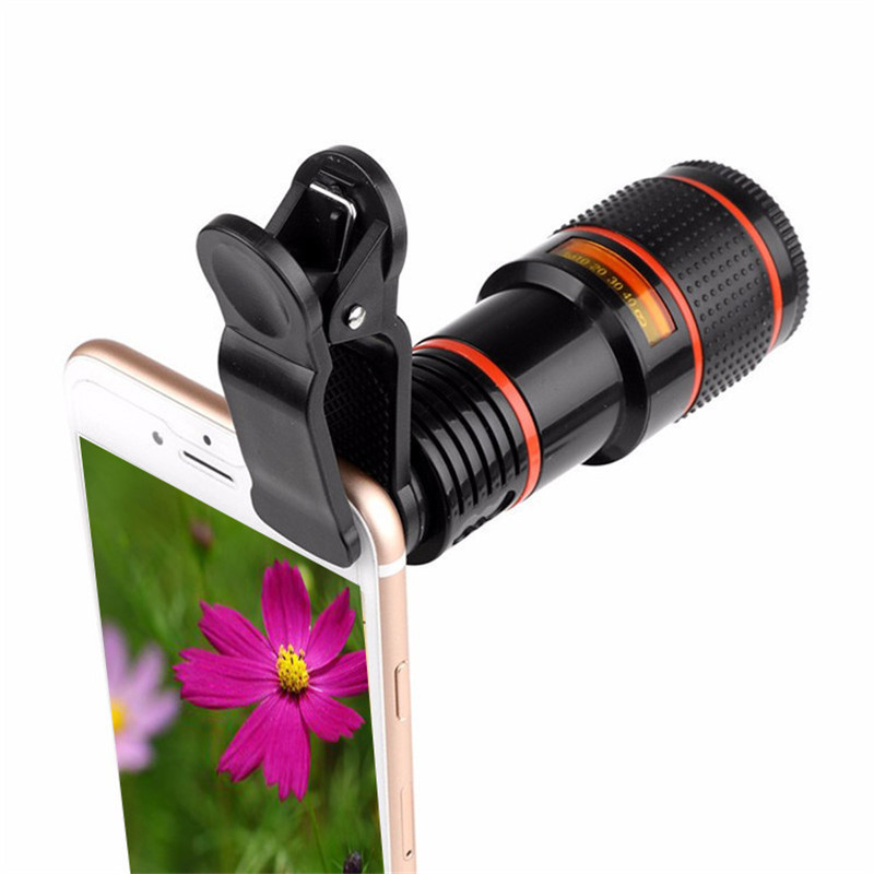 Mobile Phone Camera Lens 12X Zoom Telephoto Lens External Telescope With Universal Clip for Smartphone