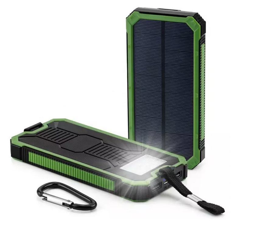 2022 NEW Waterproof IP68 Solar Cellphone charger 10000mah Portable Solar Power Bank with Dual USB