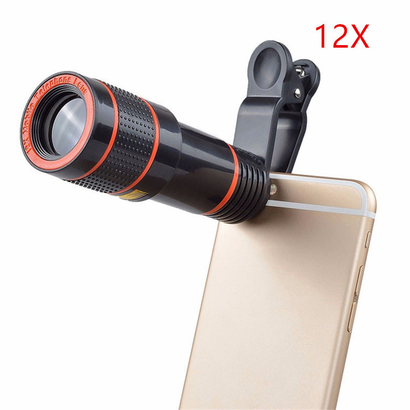 Mobile Phone Camera Lens 12X Zoom Telephoto Lens External Telescope With Universal Clip for Smartphone