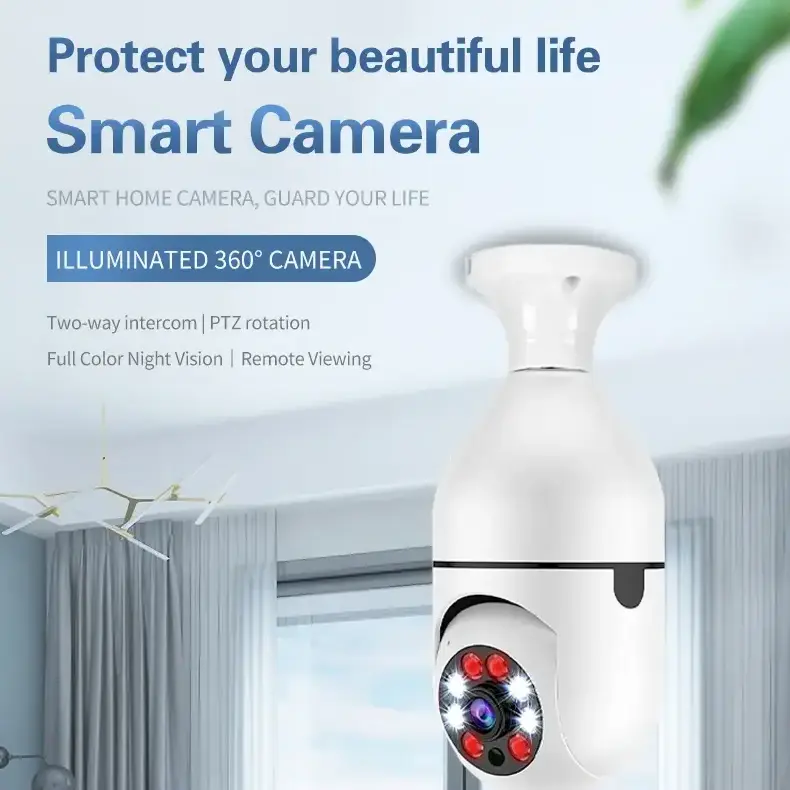 Best Seller Wifi 360 Wireless Network Camera Light Bulb Security With Smart Tuya Cctv Lightbulb Ptz Outdoor Indoor Home