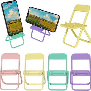 Universal Mobile Tablet Holder Mini Folding Chair Stand Table Cell Phone Holder For IPhone for Samsung Phone Portable Bracket