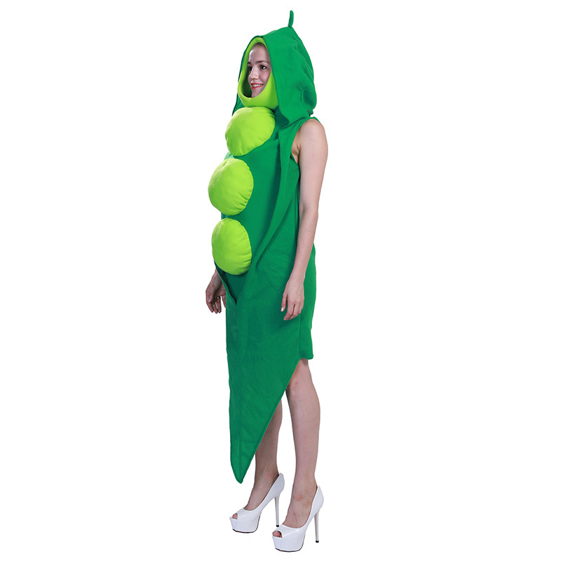 Halloween Carnival Cosplay Costumes Female Funny Food Outfit Vegetable Pea Halloween Costumes For Women