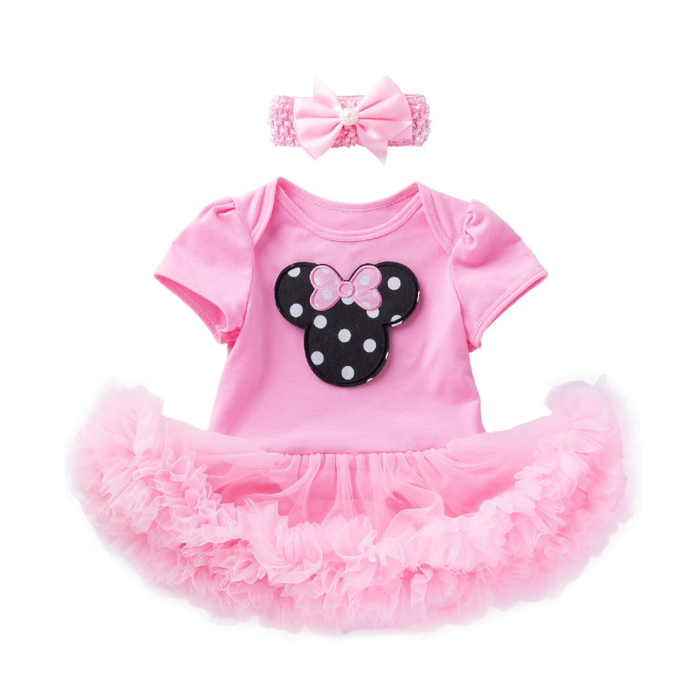 Online shopping Cute Lace Romper skirt Short sleeved baby pom pom tutu rompers 3 pieces