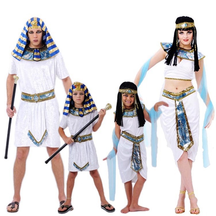 Halloween Costume Adult Egyptian Pharaoh Queen Prince Clothes Cosplay Saudi Arabia Robe Picture 2 Piece Egypt Custom Size