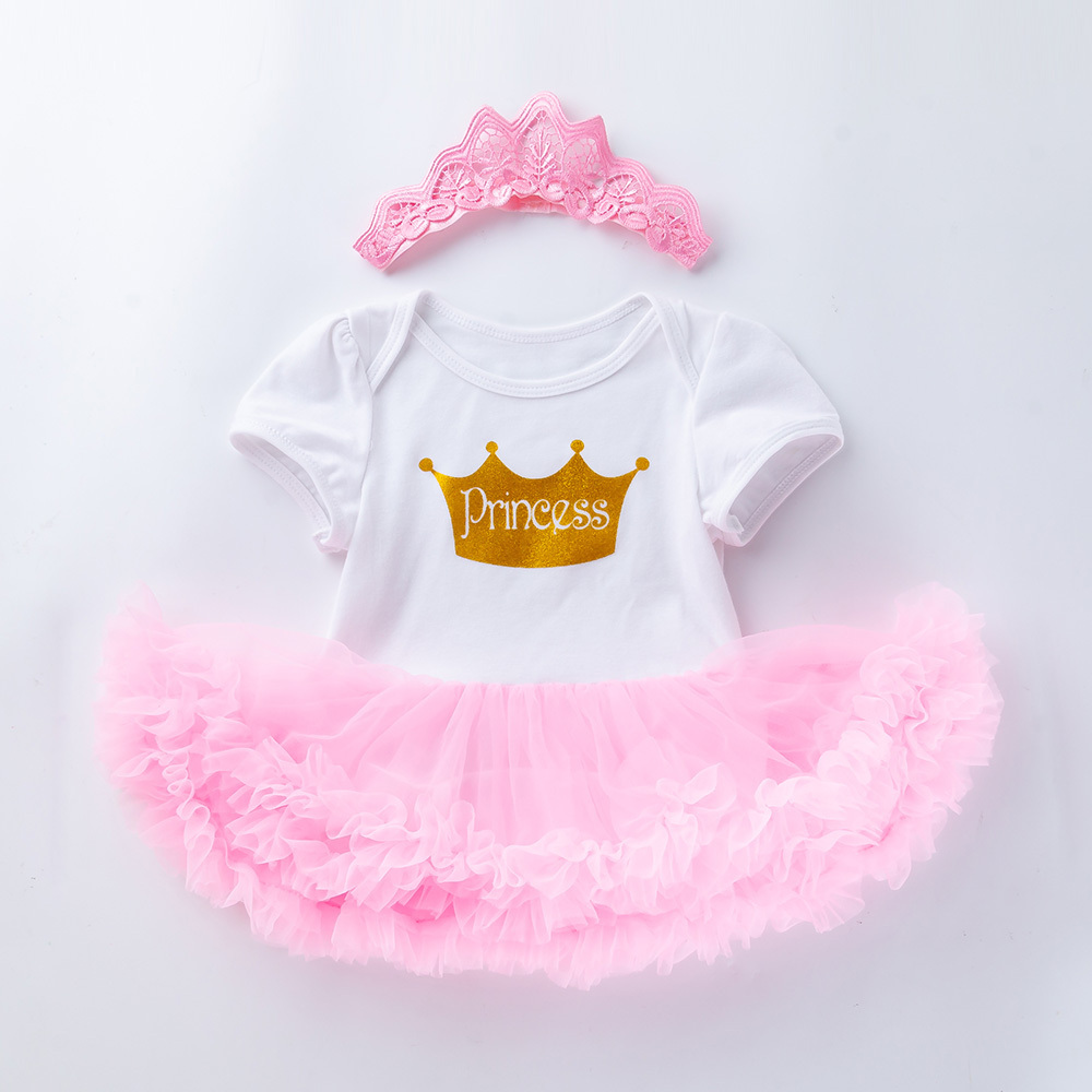 Boutique 1 year  girls birthday party dresses newborn Baby clothes toddler Girl Tutu Romper dress