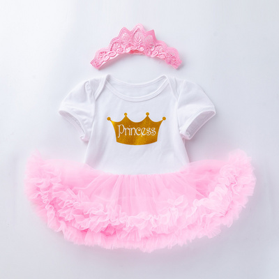 Boutique 1 year  girls birthday party dresses newborn Baby clothes toddler Girl Tutu Romper dress