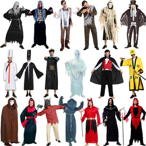 Halloween Children's Day Skeleton Ghost Demon Party Costume/masquerade/party Costume Polyester Adults Picture 2 Piece