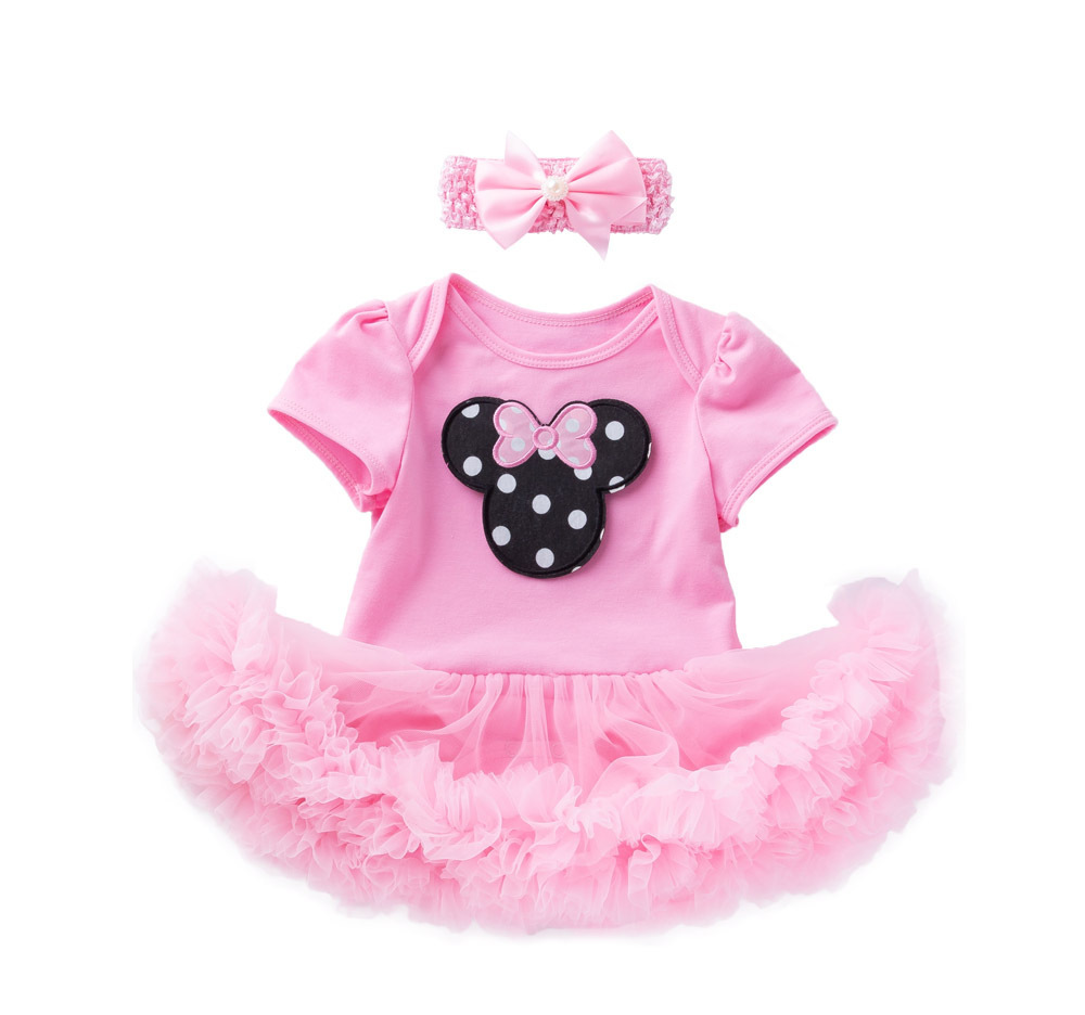 Boutique 1 year  girls birthday party dresses newborn Baby clothes toddler Girl Tutu Romper dress