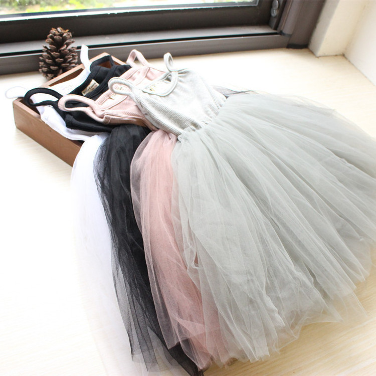 Summer 2022 custom casual toddler boutique princess birthday strap tulle dance short solid cheap baby girl Dress