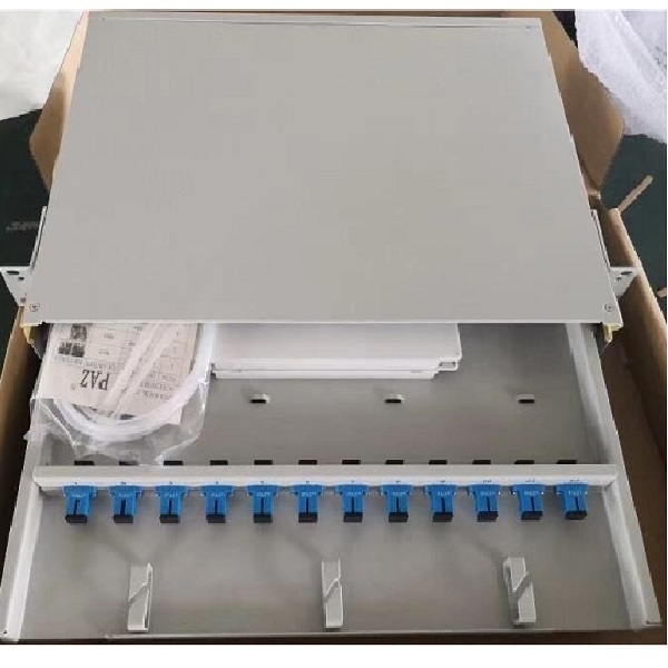 fiber patch panel+24 port rack mount odf optical distribution frame patch panel+24 port tristar drawer type odf