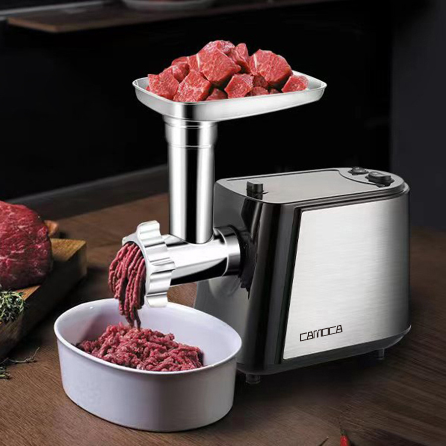 Hot Sell Household Electric Brushed Aluminum Die Casting Meat Grinder Machine with SS Cutting Plate Meat Grinder & Mincer