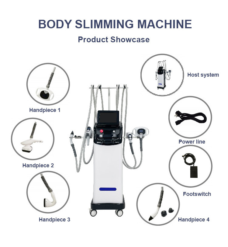 Beauty Salon Equipment Body Electric Massager V Shape Body Cellulite Treatment Machine Shaper For Women Cavitation 5 In 1