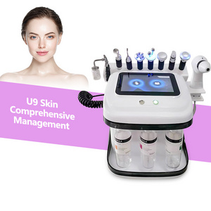 2024 Promotion Price 9 In1hydro Dermabrasion Crystal Dermabrasion Machine Oxygen Face Cleansing Hydrotherapy Facial Spa Machine