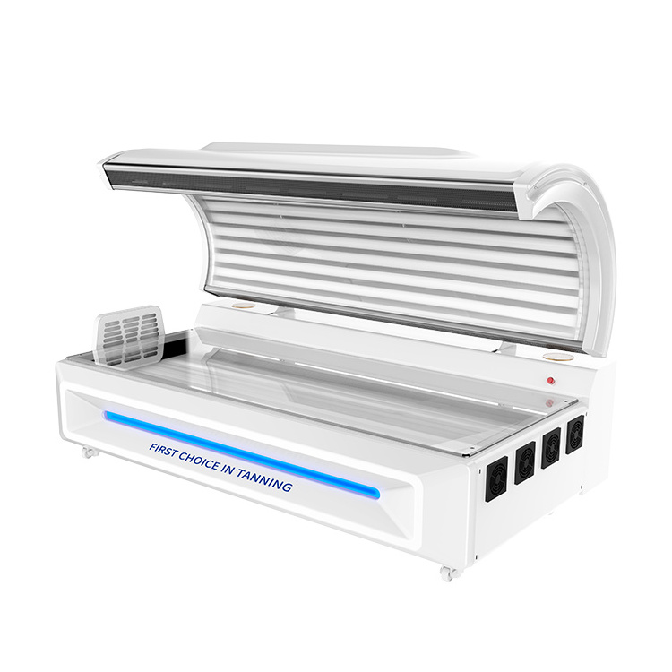 High Power Vertical Stand Up Solarium Cabin With Uv Collagen Combined Lying Tanning Beds Horizontal Solarium Tanning Machine