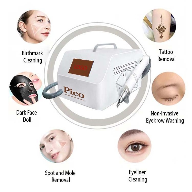 Picosecond Laser Tattoo And Hair Removal q-Switched Professional Nd Yag Laser Skin Pico Machine For Sale Discount