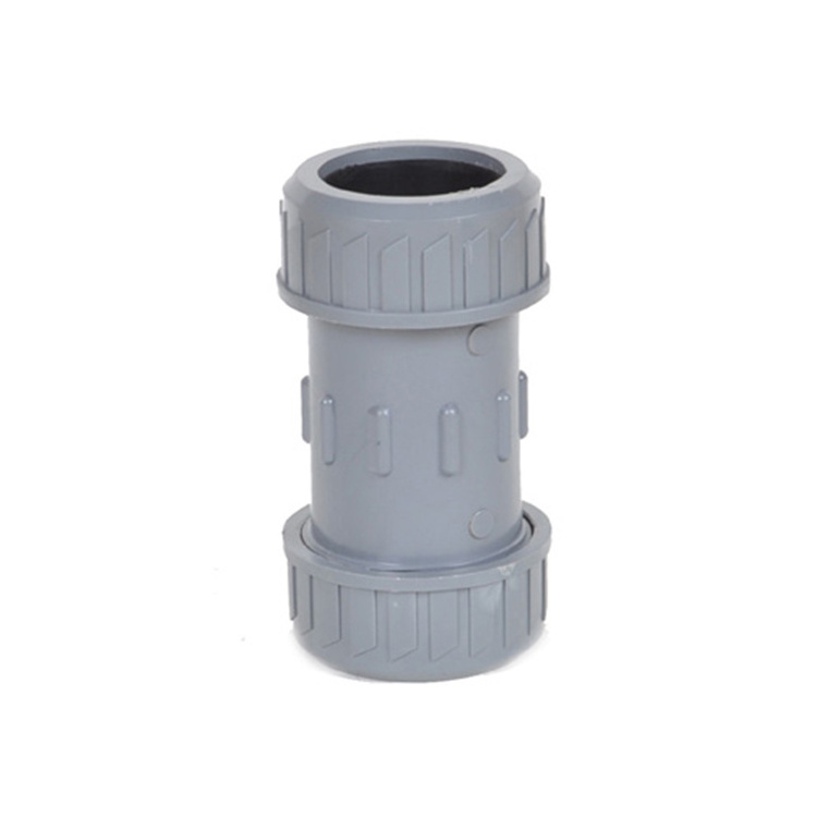 UPVC PVC Plastic Pipe Fitting Expansion Joints Compression Union Quick Coupling For PVC Pipe