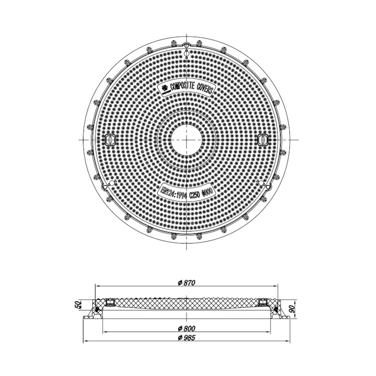 Firestop Hard Heavy Seals Manufacturers Open Outdoor Water Drain Manhole Cover