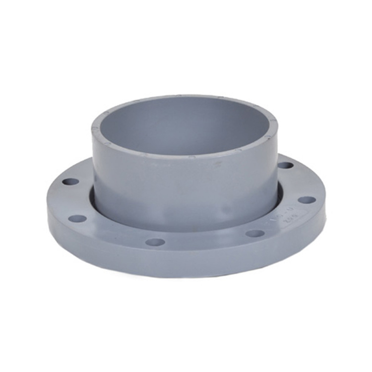 UPVC PVC Plastic Pipe Fitting Socket Flange Adaptor Din With Rubber Ring