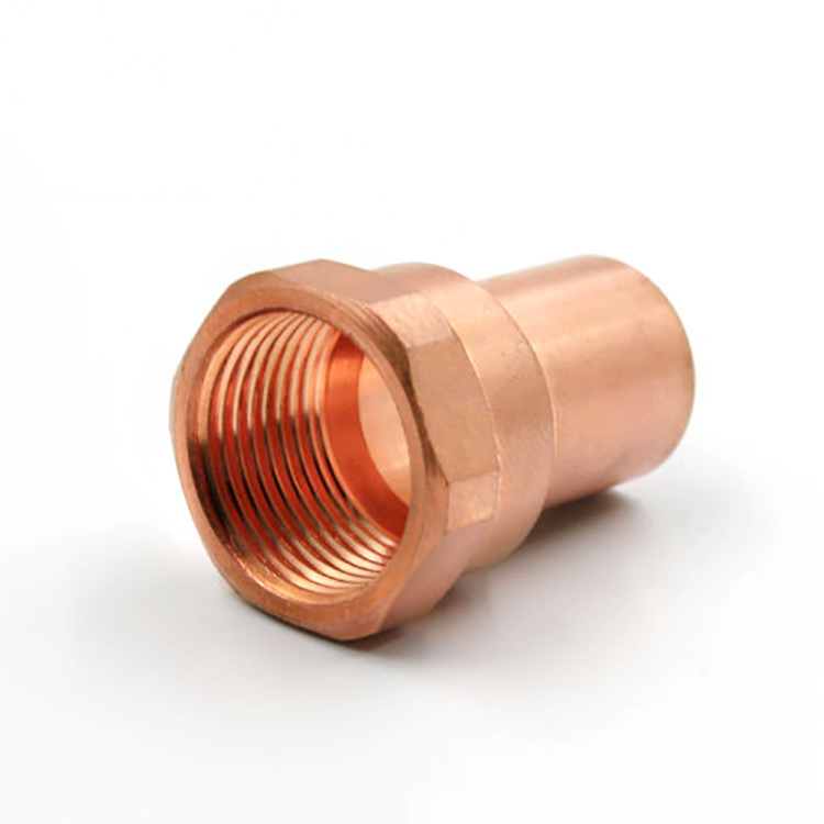 Copper Male/Female Adaptor Socket Pipe Connector Thread Plumbing Fittings