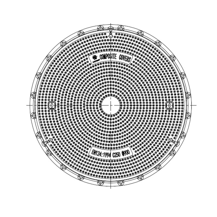 Anti Theft Basement Chambers And Outdoor Water Drain Manhole Cover With Bolts Nuts