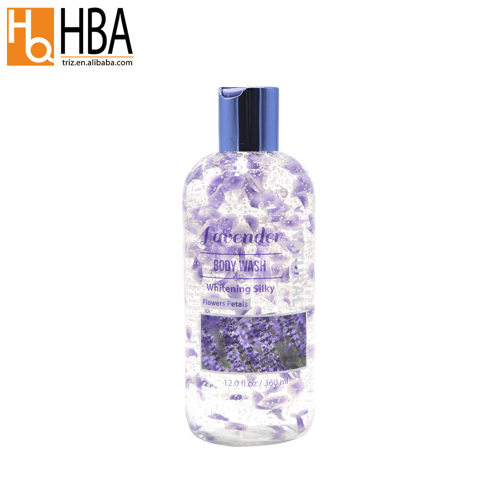 Wholesale liquid soap skin whitening flower petals mini shower gel