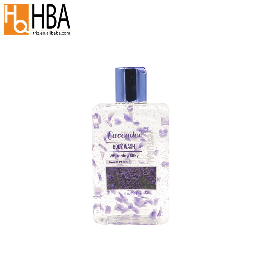 Wholesale liquid soap skin whitening flower petals mini shower gel