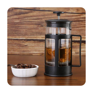 2023 Portable Travel Coffee Set Large Capacity Manual Grinder Stainless Steel Filter Glass French Press Insulated