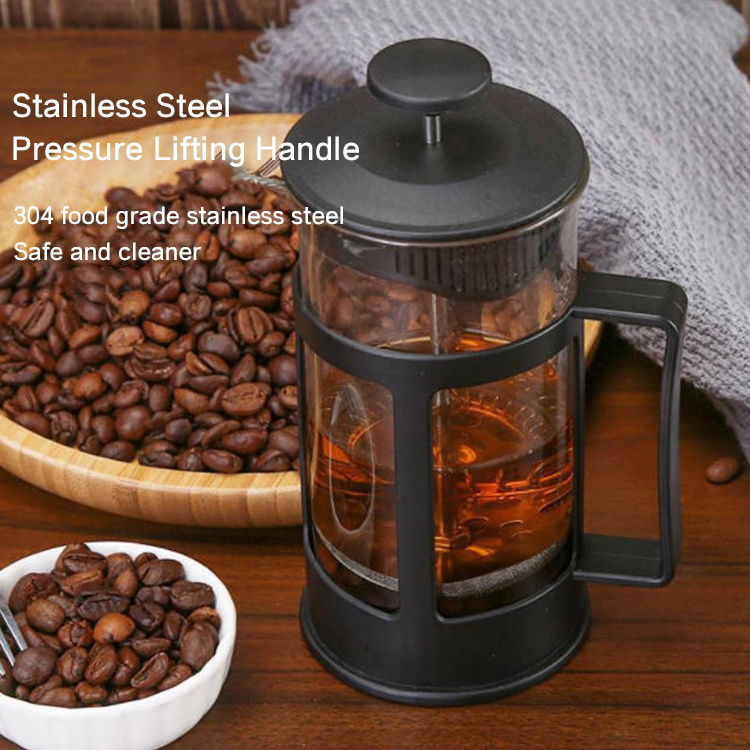 350/600/800/1000ml Heat Resistant Glass Coffee Pot Manual French Press Coffee Maker With Plunger