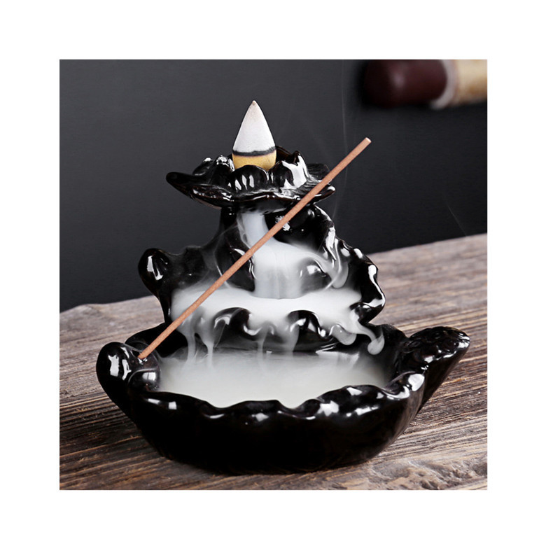 Wholesale Chinese Style Ceramic Incense Waterfall Burner Scented Smoke Backflow Holder Factory Cheap