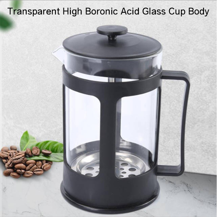 2023 Portable Travel Coffee Set Large Capacity Manual Grinder Stainless Steel Filter Glass French Press Insulated