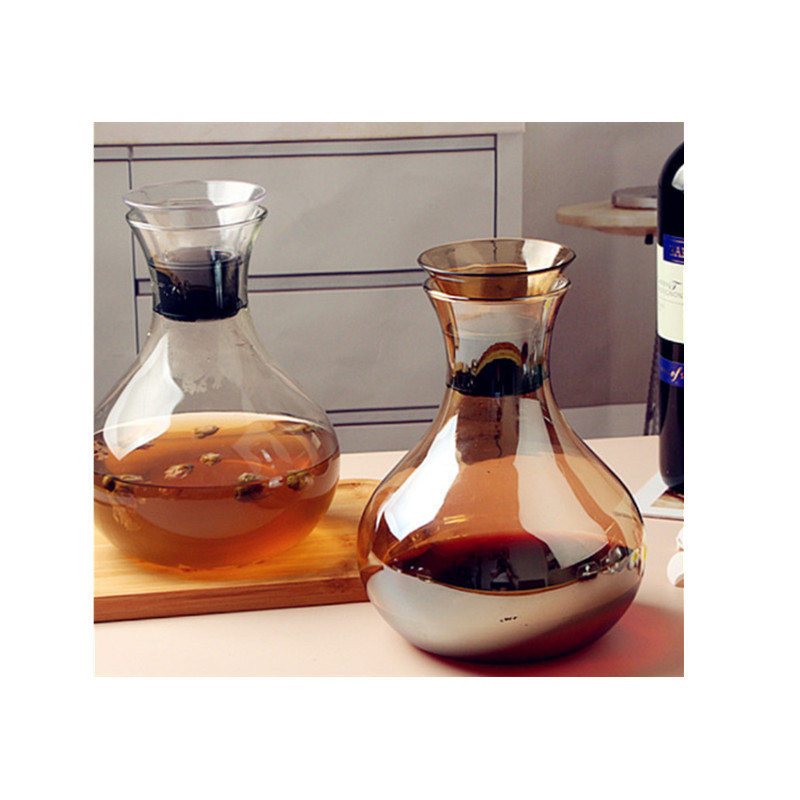 Modern Design Five-Piece Household Tea Set Hot Heat Resistant Glass Tea Pot and Cold Water Jug Creative Activity Gift