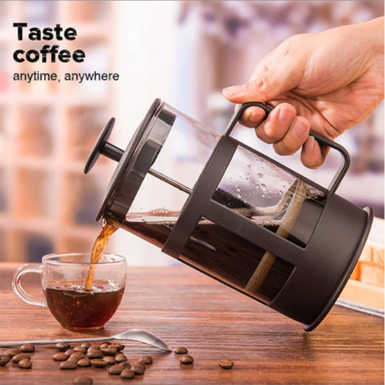 350/600/800/1000ml Heat Resistant Glass Coffee Pot Manual French Press Coffee Maker With Plunger