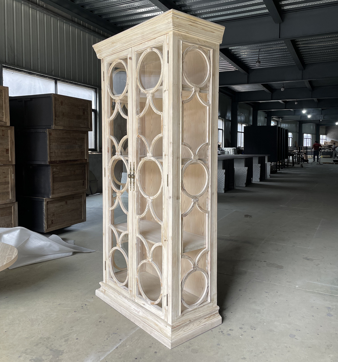 Antique wash white 2 door bookcases display reclaimed wood caspian single storage tall cabinet