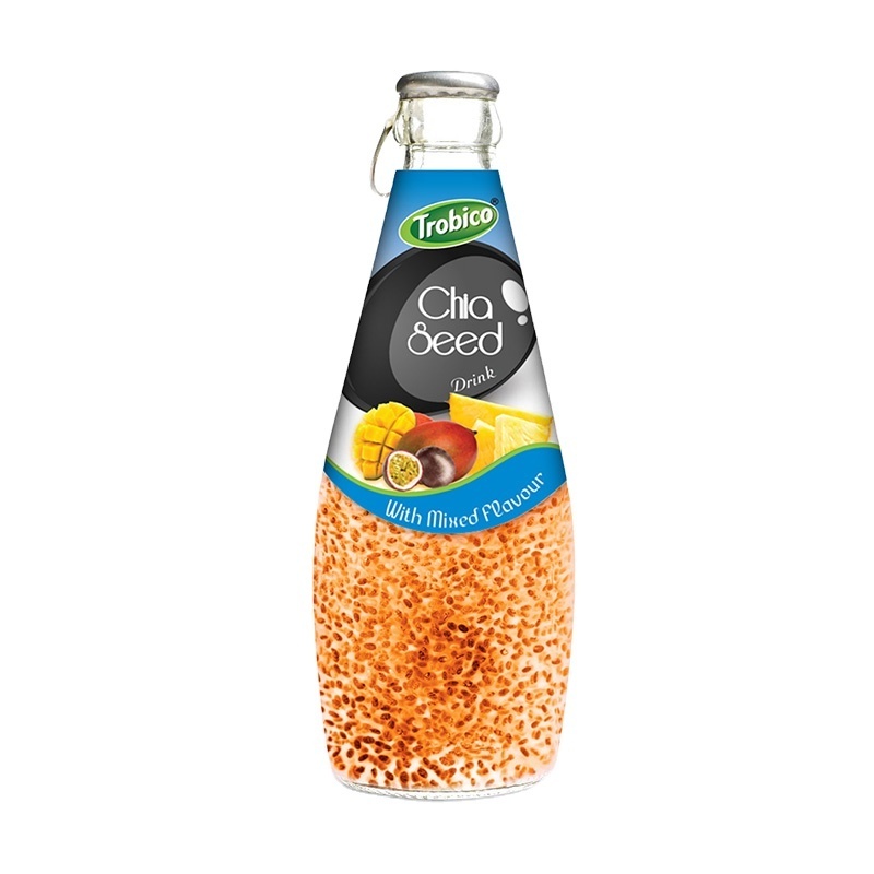 NFC 290ml Glass Bottle With Mixed Fruits Juice Flavor Chia Seed