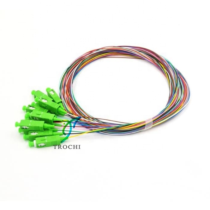 hot sale FTTH singlemode  pigtails SC LC connector 12 core fiber optic pigtail