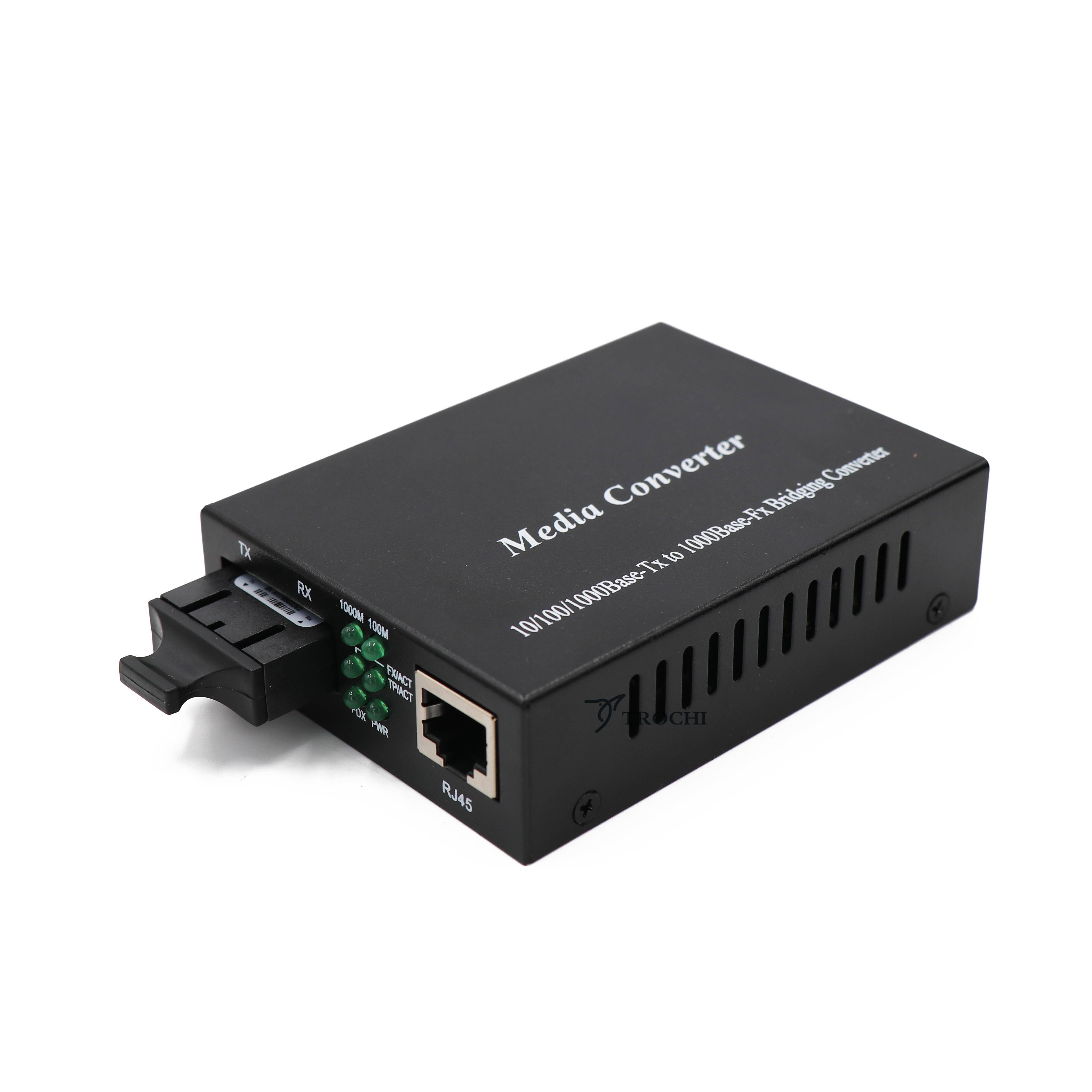 single mode simplex/duplex 10/100/1000 gigabit ethernet fiber media converter rj45 port