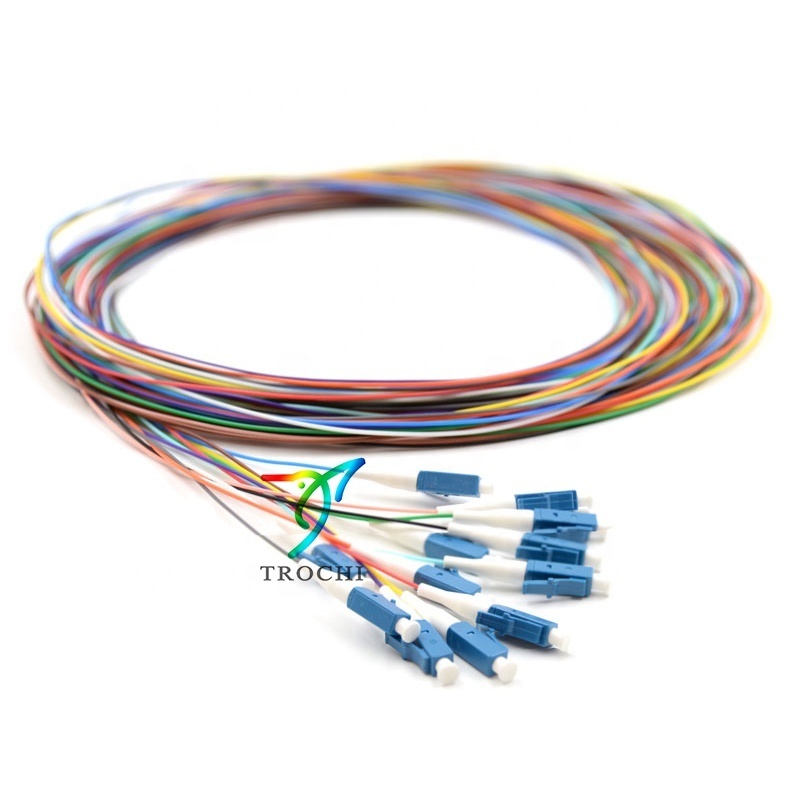 hot sale FTTH singlemode  pigtails SC LC connector 12 core fiber optic pigtail