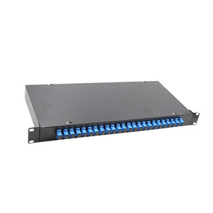 Rack mounted fiber enclosure FTTH 24 port 19-inch 1U SC/LC connector fiber optic patch panel