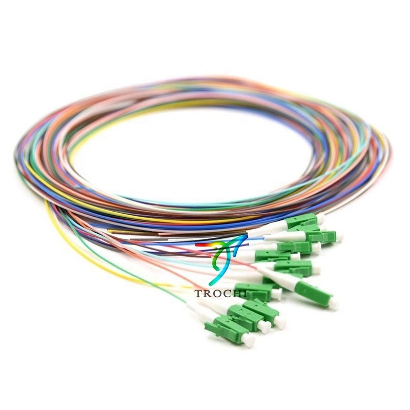 hot sale FTTH singlemode  pigtails SC LC connector 12 core fiber optic pigtail