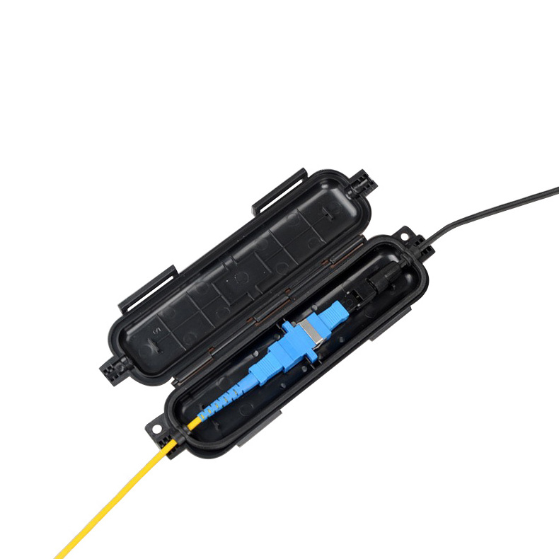 FTTH drop cable splice protector ,optical fiber splice protection box with SC adapter