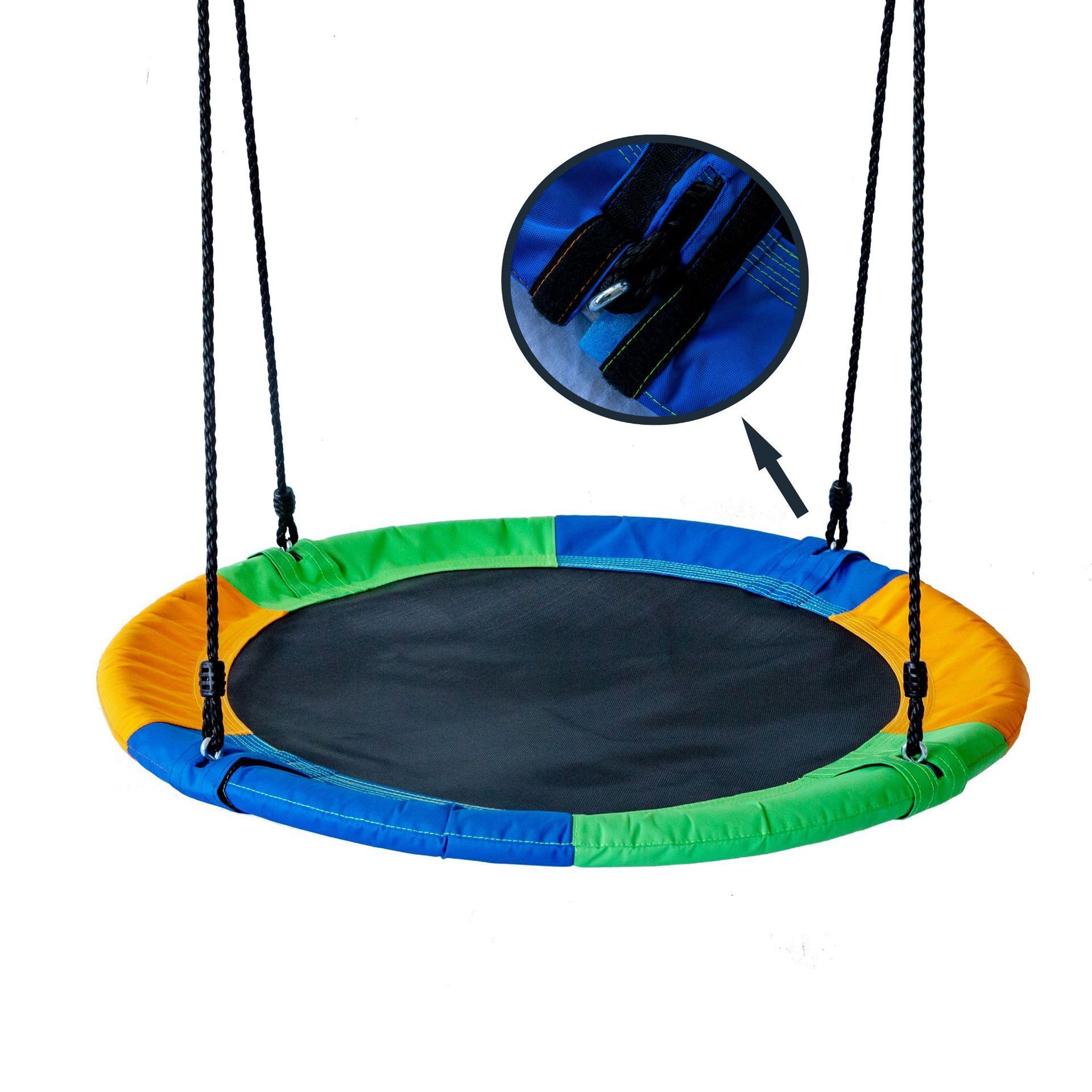 900D Round Rope Swings Outdoor Playground Hanging Garden Play Entertainment Activity Toy Seat Kids Swing