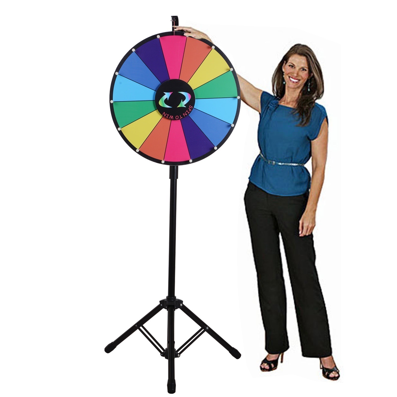 Luck Turntable Folding Tripod Floor Stand Carnival Spinning Game Prize Wheel