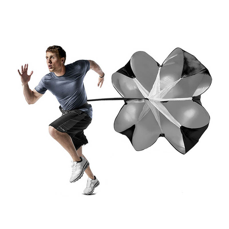 Adjustable Speed Parachute Agility Training Umbrella Soccer Resistance Rope Running Chutes