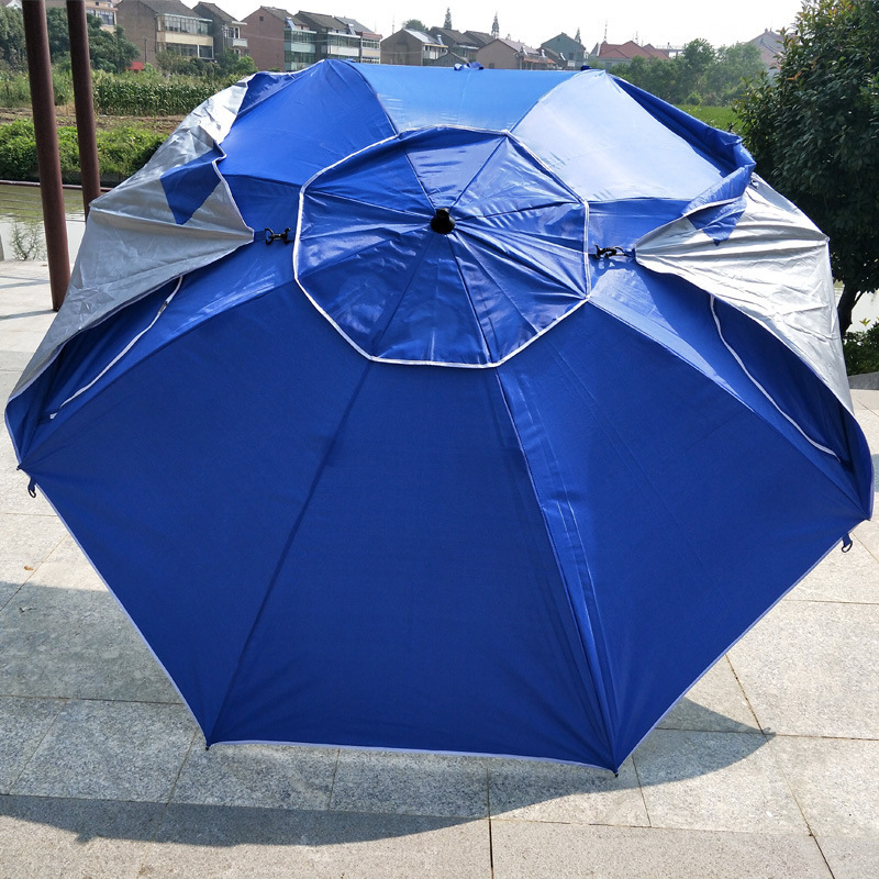 Outdoor Tent Sun and Rain Canopy Fishing Umbrella Sunshade Rain Folding Waterproof Camping Park Beach Umbrella