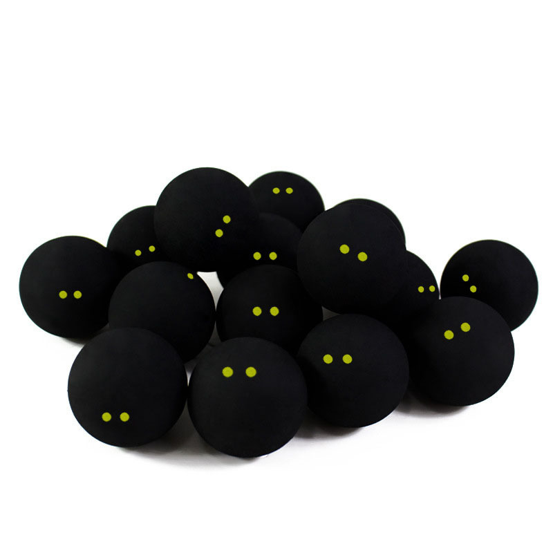 1Pc Low Speed Sports Rubber Balls Professional Training Competition Squash Ball Player Training Tool Two-Yellow Dots Squash Ball