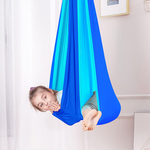 Customized Lightweight Yoga Swing Relief Autism Therapy Yoga Aerial Hammock Swing For Kids Indoor Integration Sensory Yoga Swing