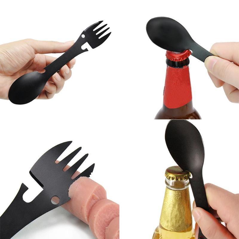 Stainless Steel Camping Outdoor Multi Tool Fork Spoon Knife