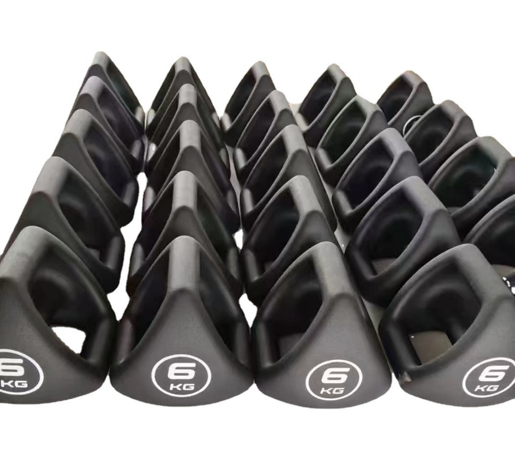 New Home Gym Fitness Equipment American Dip Plastic Kettlebell Triangle Dumbbell